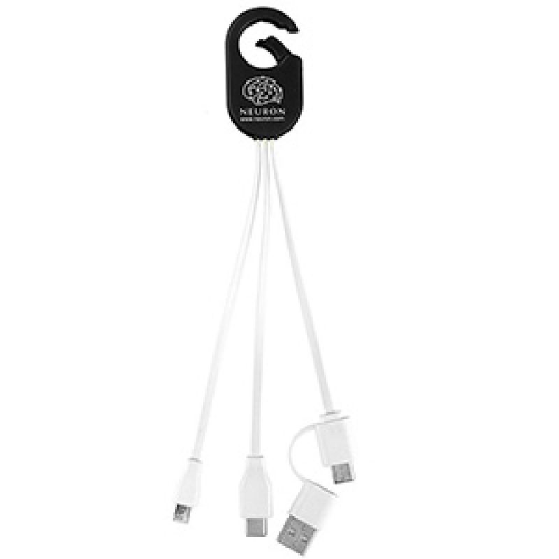 "WEBER" 5-in-1 Cell Phone Charging Cable with Carabiner Clip - 7
