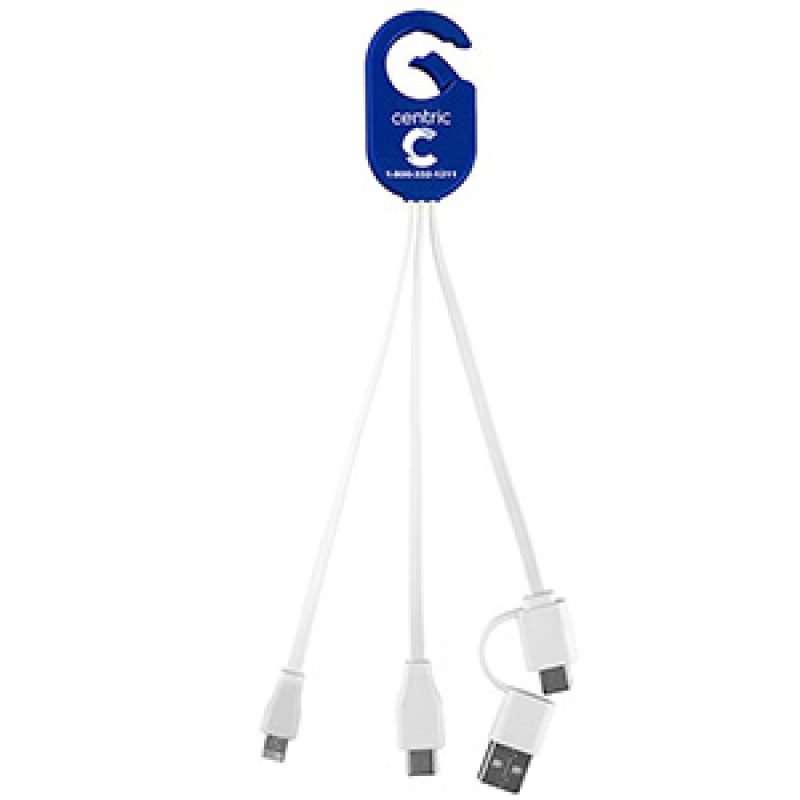 "WEBER" 5-in-1 Cell Phone Charging Cable with Carabiner Clip - 8
