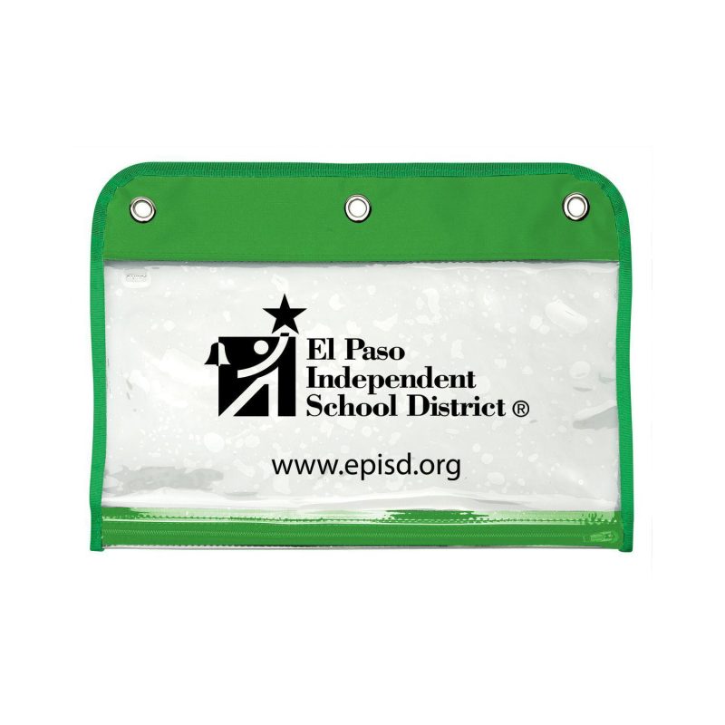 Zippered Portfolio Pouch W/Three Holes - 4