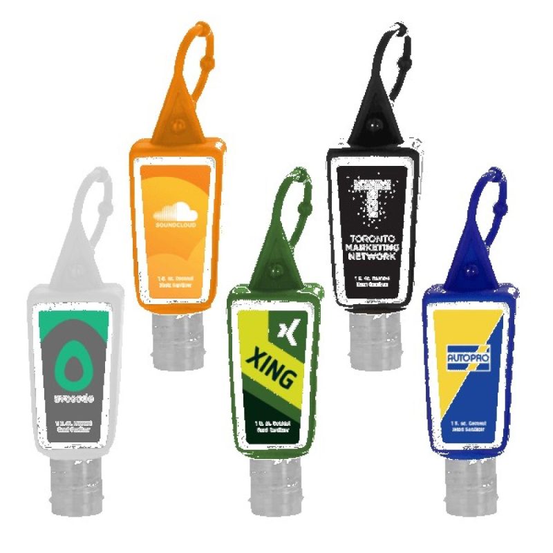 1-oz-Clear-Sanitizer-in-Trapezoid-Bottle-with-Sleeve-ZS10TZ-ASLSI10TZ 1 oz. Clear Sanitizer in Trapezoid Bottle with Sleeve