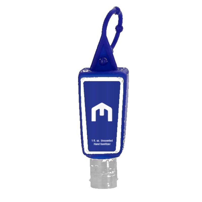 1 oz Single Color Moisture Bead Sanitizer in Trapezoid Bottle + Sleeve - 8