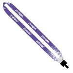 3/4" Dye-Sublimation Lanyard with Non-Swivel Plastic Hook - 2