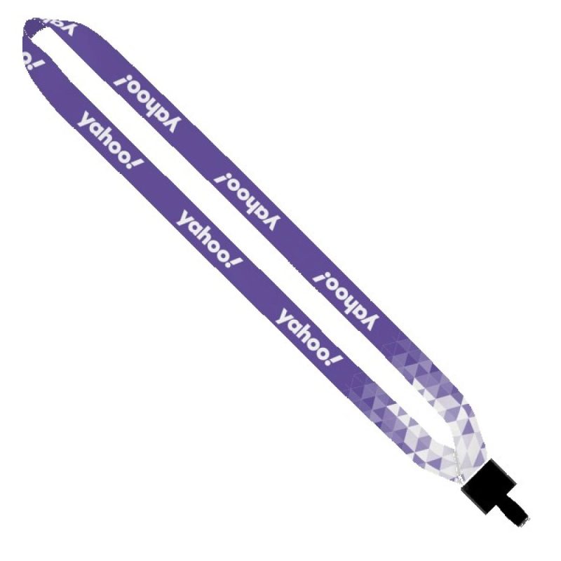 3/4" Dye-Sublimation Lanyard with Non-Swivel Plastic Hook - 2
