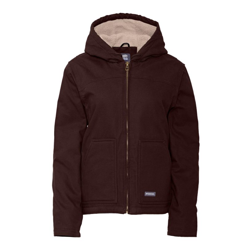 Berne Sherpa-Lined Softstone Duck Hooded Jacket - 4