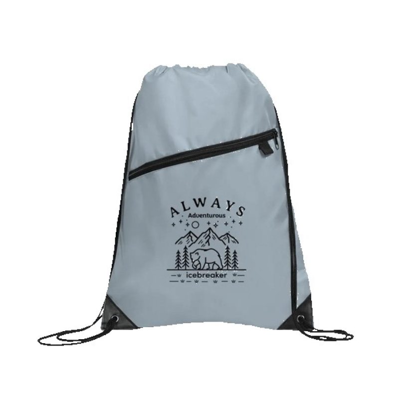 Gemma Recycled Slant Zipper Drawstring Bag - 7