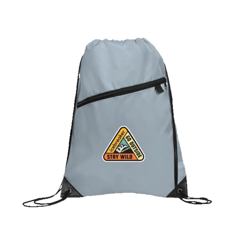 Gemma Recycled Slant Zipper Drawstring Bag - 8