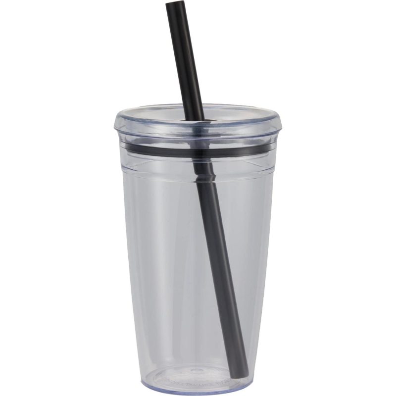 Anna Recycled Acrylic Tumbler w/ Straw 15oz - 3