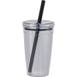 Anna Recycled Acrylic Tumbler w/ Straw 15oz - 4