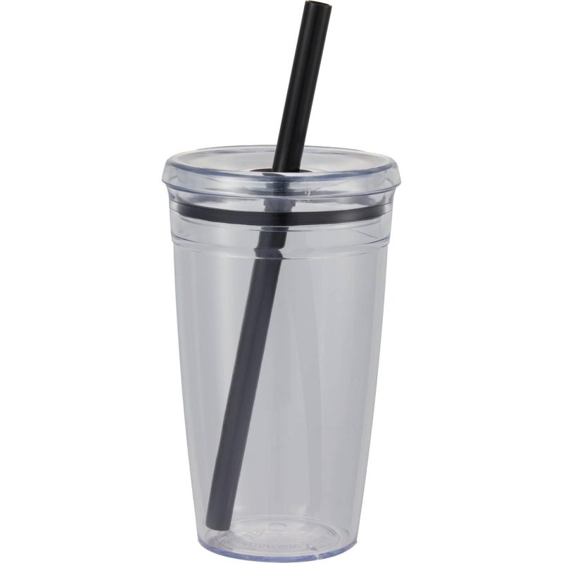 Anna Recycled Acrylic Tumbler w/ Straw 15oz - 4