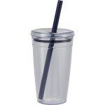 Anna Recycled Acrylic Tumbler w/ Straw 15oz - 8