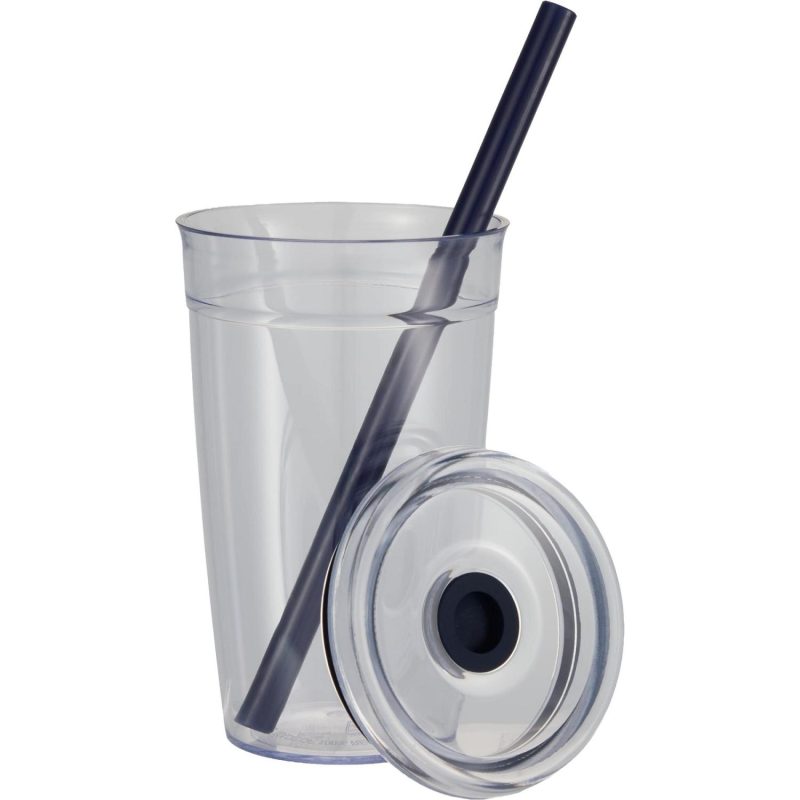 Anna Recycled Acrylic Tumbler w/ Straw 15oz - 9