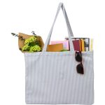 Striped Pacific Recycled Cotton Shopper Tote - 8