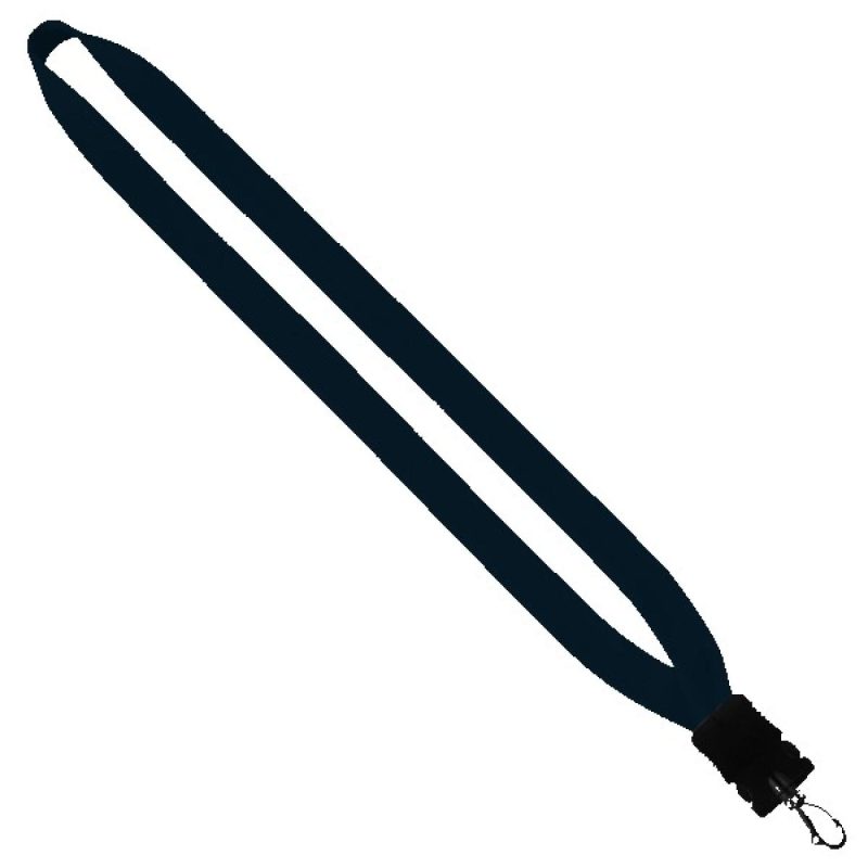 3/4" Cotton Lanyard with Plastic Snap-Buckle Release & Swivel Hook - 7