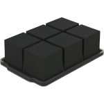 Silicone Ice Cube Tray w/ Lid - 6