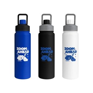 Sip & Scroll 25 oz Vacuum Water Bottle with Phone Holder