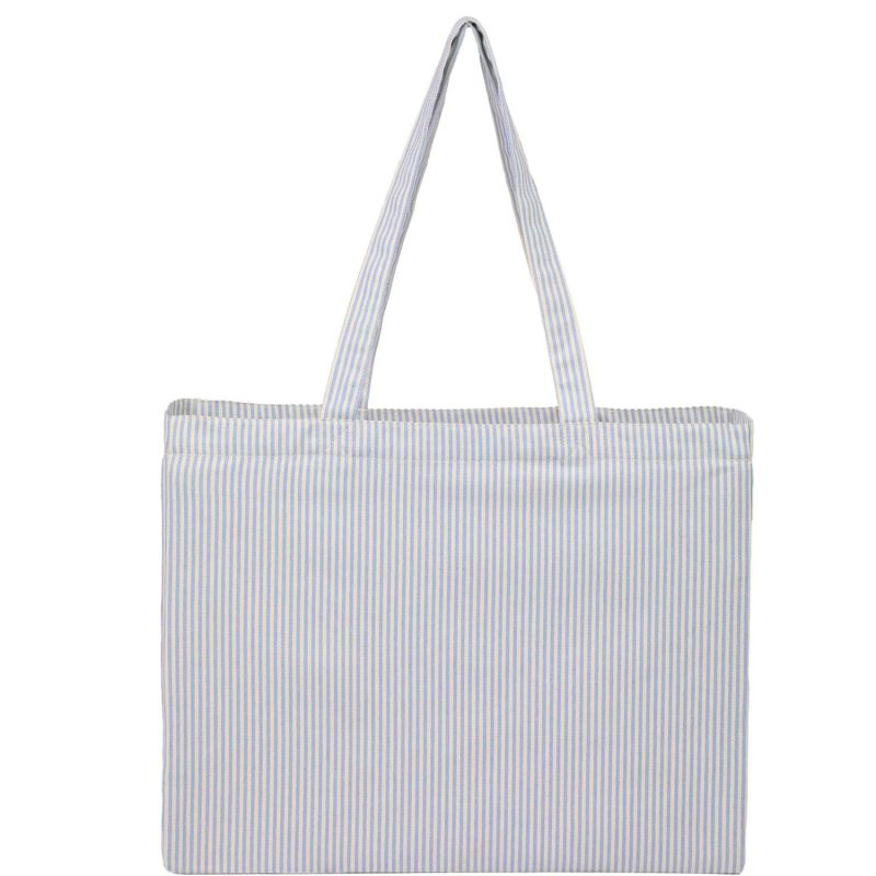 Striped Pacific Recycled Cotton Shopper Tote - 5