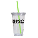 Double Wall 16 Oz Tumbler - Clear - 4