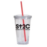 Double Wall 16 Oz Tumbler - Clear - 8