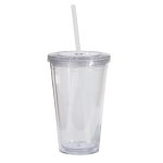Double Wall 16 Oz Tumbler - Clear - 9