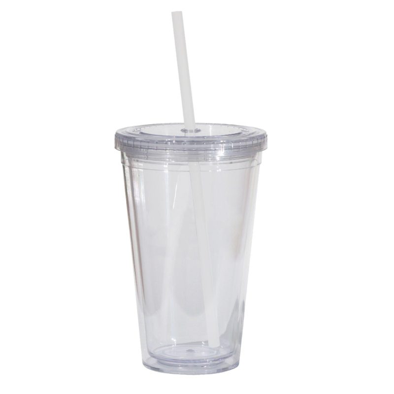 Double Wall 16 Oz Tumbler - Clear - 9