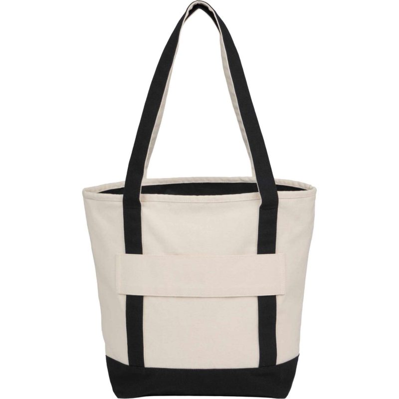 Recycled 12oz Zip Top Canvas Tote - 5