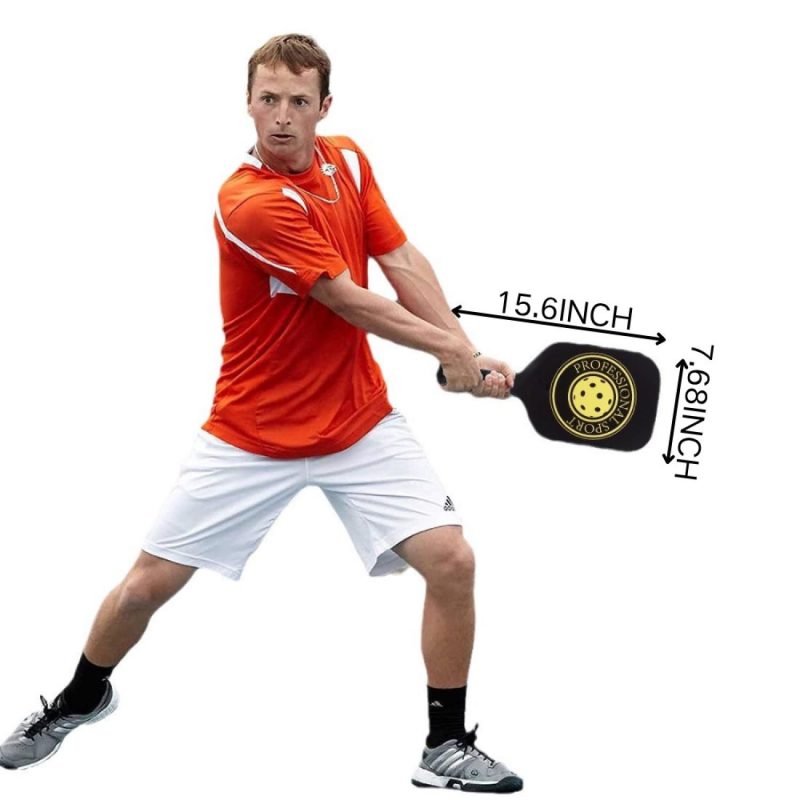 16" 2-Piece Fiberglass Pickleball Paddle Set W/ 4 Balls & Carrying Bag - 1