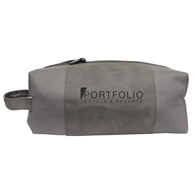 Canvas & Leatherette Dopp Bag