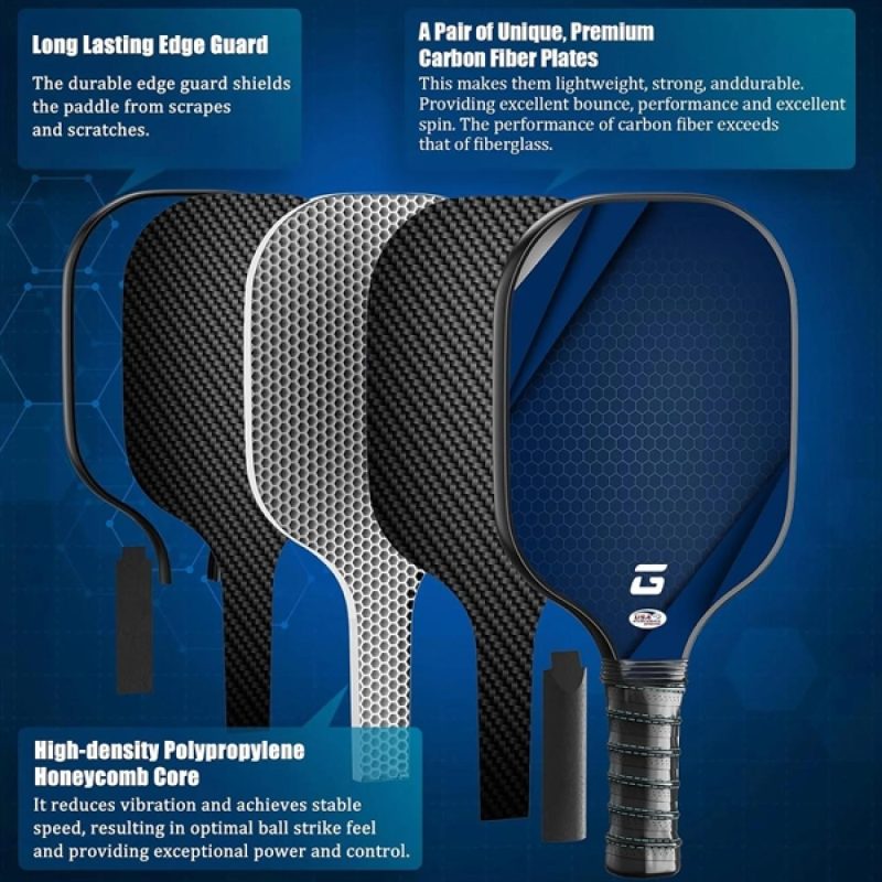 Carbon Fiber Pickleball Paddle Set - 1