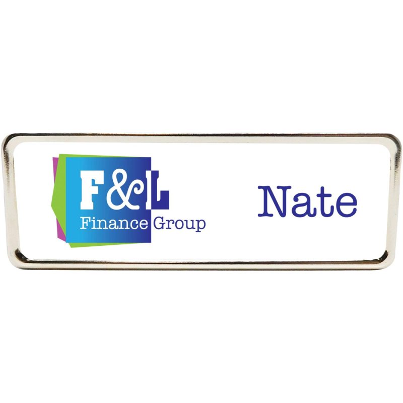 Columbus Express Metal Name Badge (standard 3 x 1) - 2