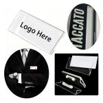 Crystal Clear Acrylic Name Tag Holder With Pin