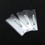 Crystal Clear Acrylic Name Tag Holder With Pin - 4