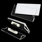 Crystal Clear Acrylic Name Tag Holder With Pin - 5