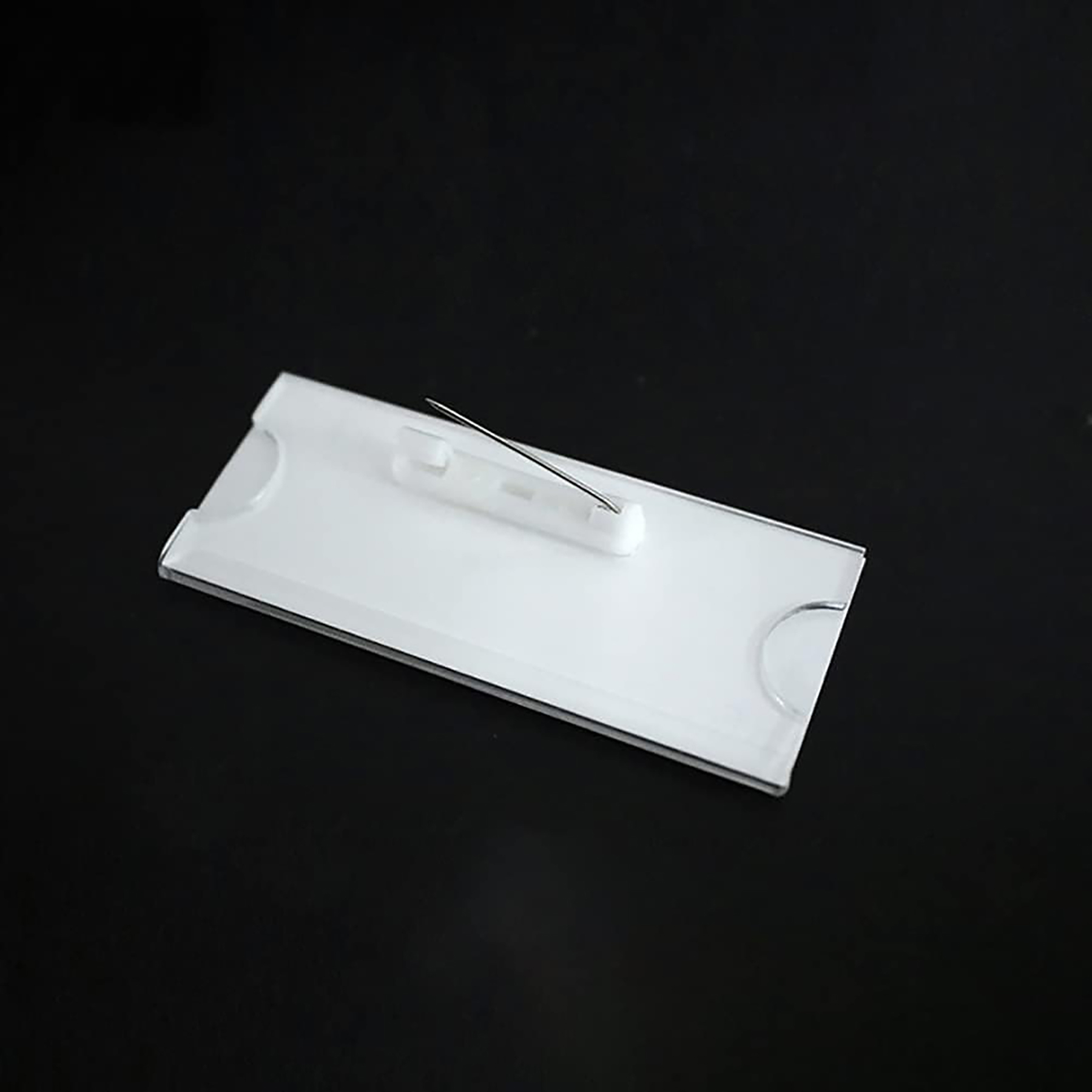 Crystal Clear Acrylic Name Tag Holder With Pin - 8