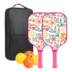 Custom Full Color Pickleball Racket Paddle & Ball Set w/ Carrying Bag - 2