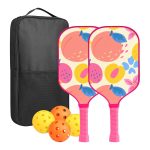 Custom Full Color Pickleball Racket Paddle & Ball Set w/ Carrying Bag - 3
