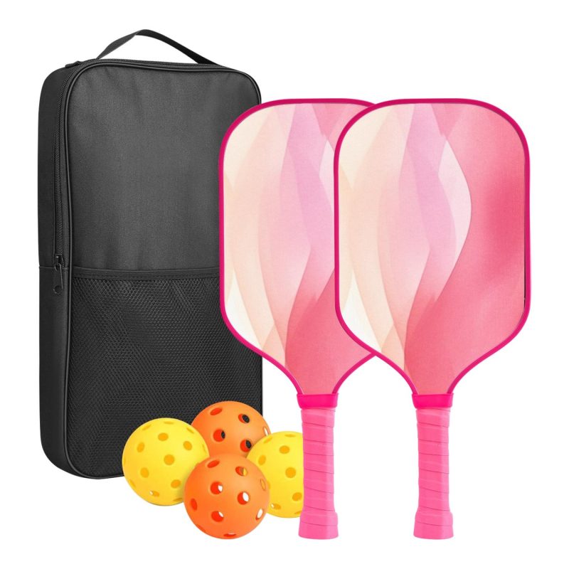 Custom Full Color Pickleball Racket Paddle & Ball Set w/ Carrying Bag - 4