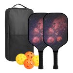 Custom Full Color Pickleball Racket Paddle & Ball Set w/ Carrying Bag - 6