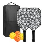 Custom Full Color Pickleball Racket Paddle & Ball Set w/ Carrying Bag - 7