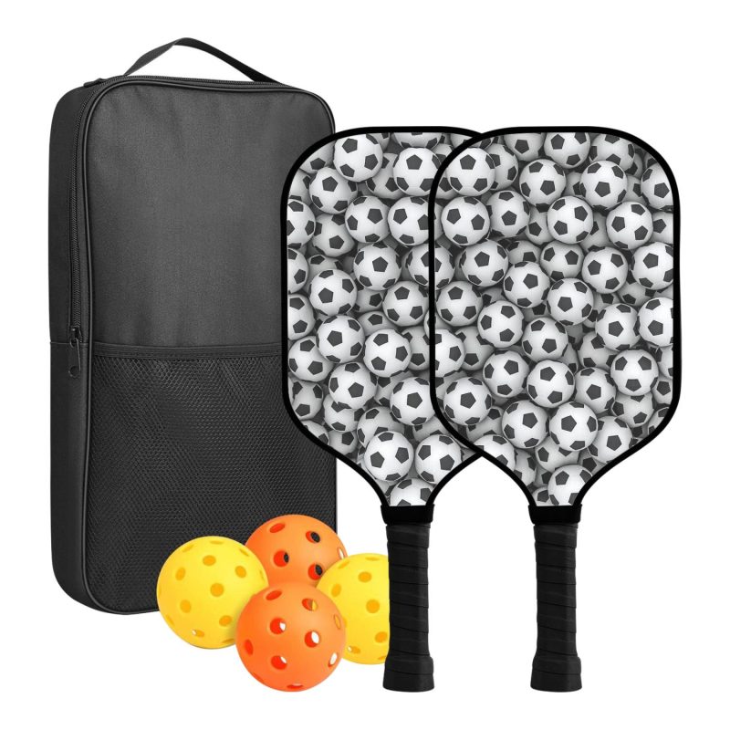 Custom Full Color Pickleball Racket Paddle & Ball Set w/ Carrying Bag - 7