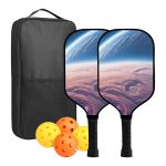 Custom Full Color Pickleball Racket Paddle & Ball Set w/ Carrying Bag - 8