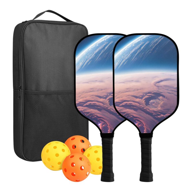 Custom Full Color Pickleball Racket Paddle & Ball Set w/ Carrying Bag - 8