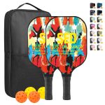 Custom Pickleball Racket Paddle & Ball Set w/Carrying Bag