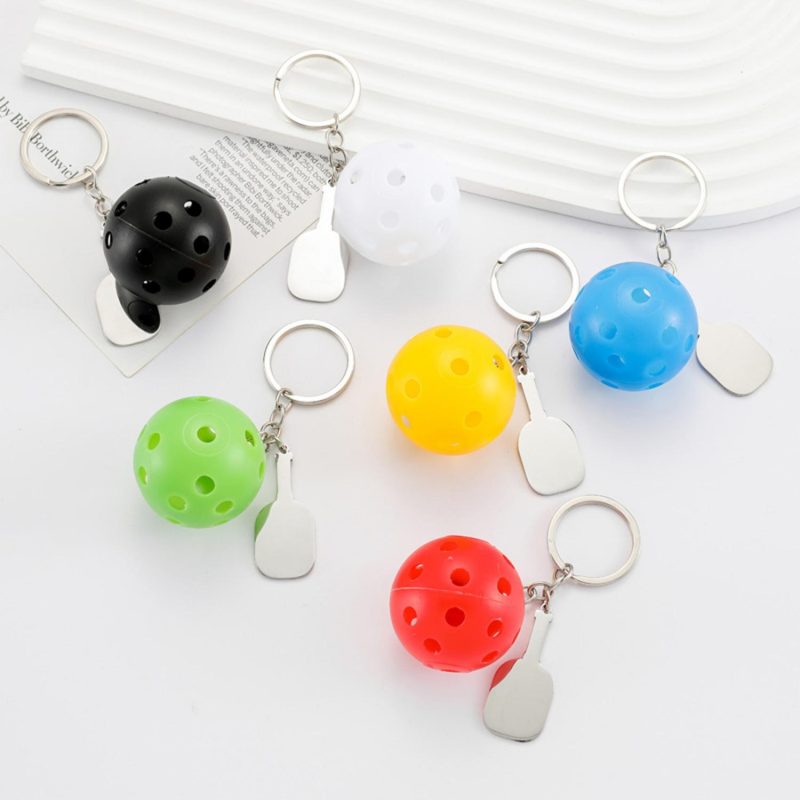Pickleball Keychain With Racket - 2