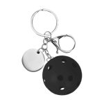 Small Pickleball Keychain W/ Round Tag - 7