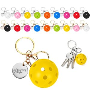 Small Pickleball Keychain W/ Round Tag
