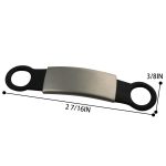 Stainless Steel Silicone Dog Cat Pet Name Tag - 1