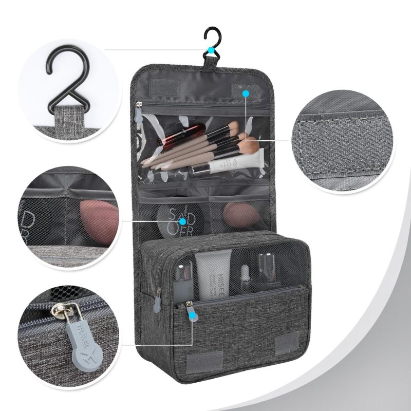 Water-Resistant Hanging Toiletry Bag - 1
