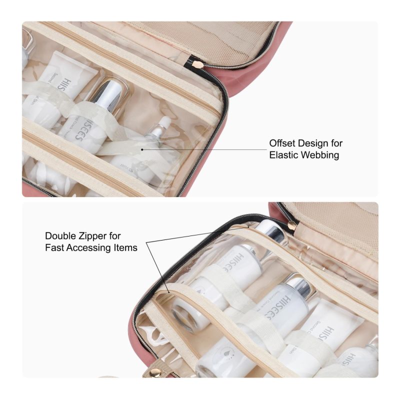 Water-Resistant Nylon Hanging Toiletry Bag - 4