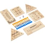 Wooden 6-in-1 Travel Peg Game Set - 6