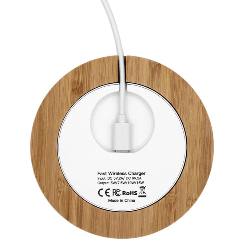 iBevel Plus 15W Wireless Charger With Bamboo Trim - 3